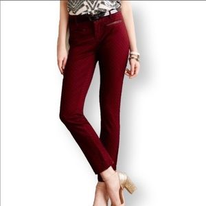 Anthropologie Textured Charlie Crop Skinny Pants